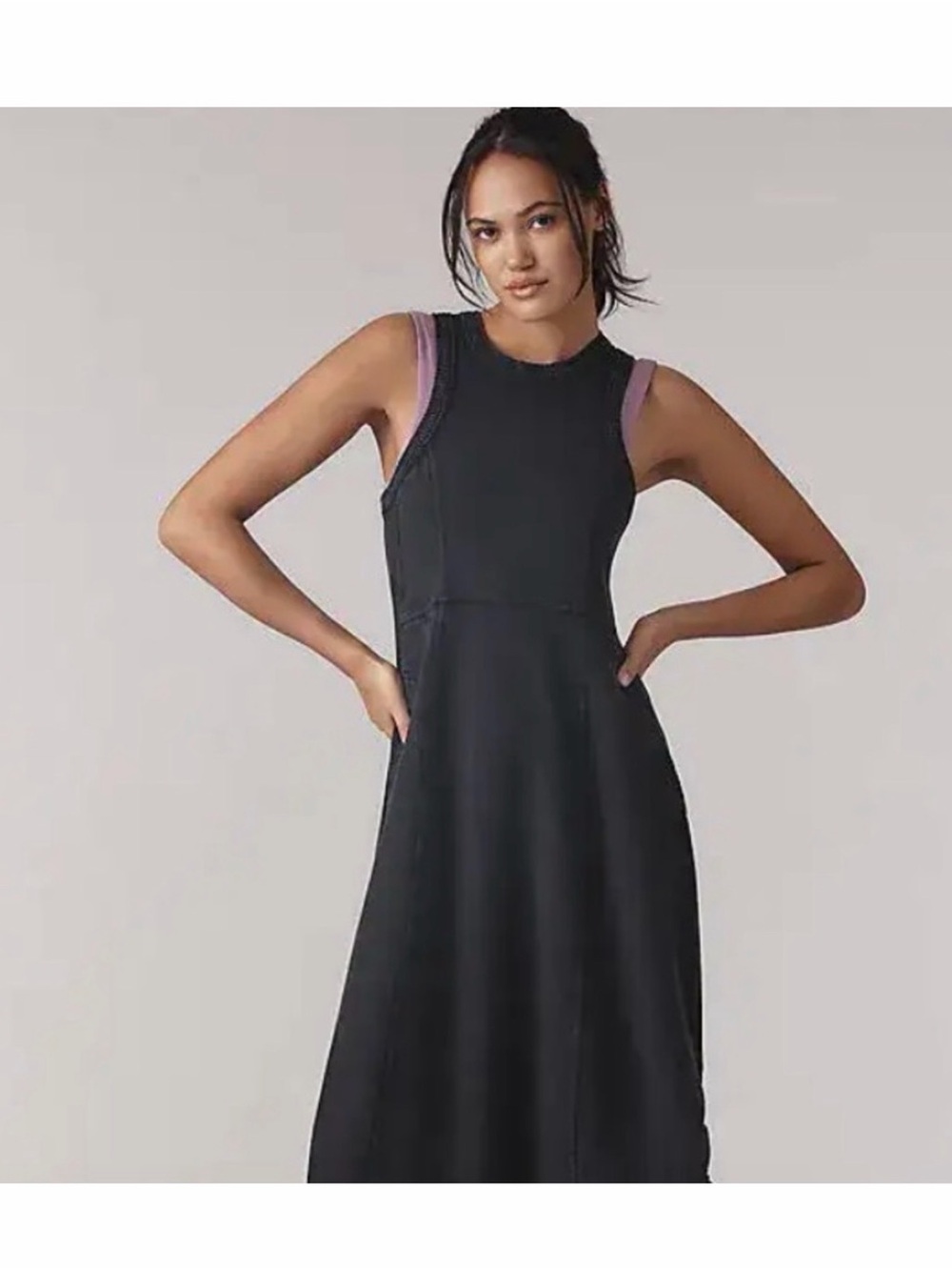 Horizon Midi Dress DAILY PRACTICE for ANTHROPOLOGIE Black